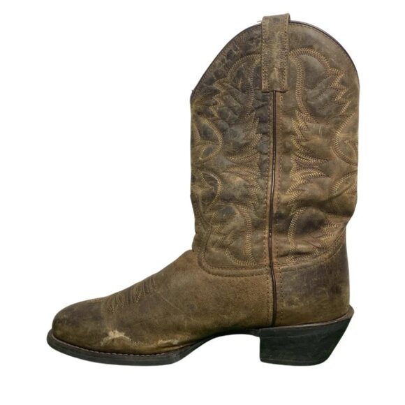 Laredo Birchwood Round Toe Cowboy Mens Brown Casual Boots 68452 Size 10.5 D - Picture 5 of 9